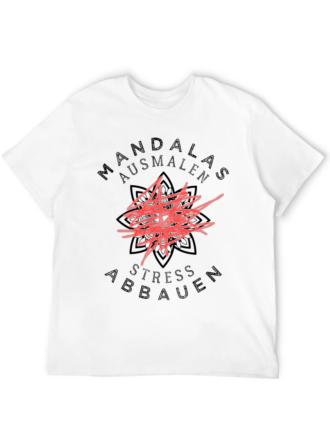 Mandala T-Shirt - Stress Abbauen Ausmalen
