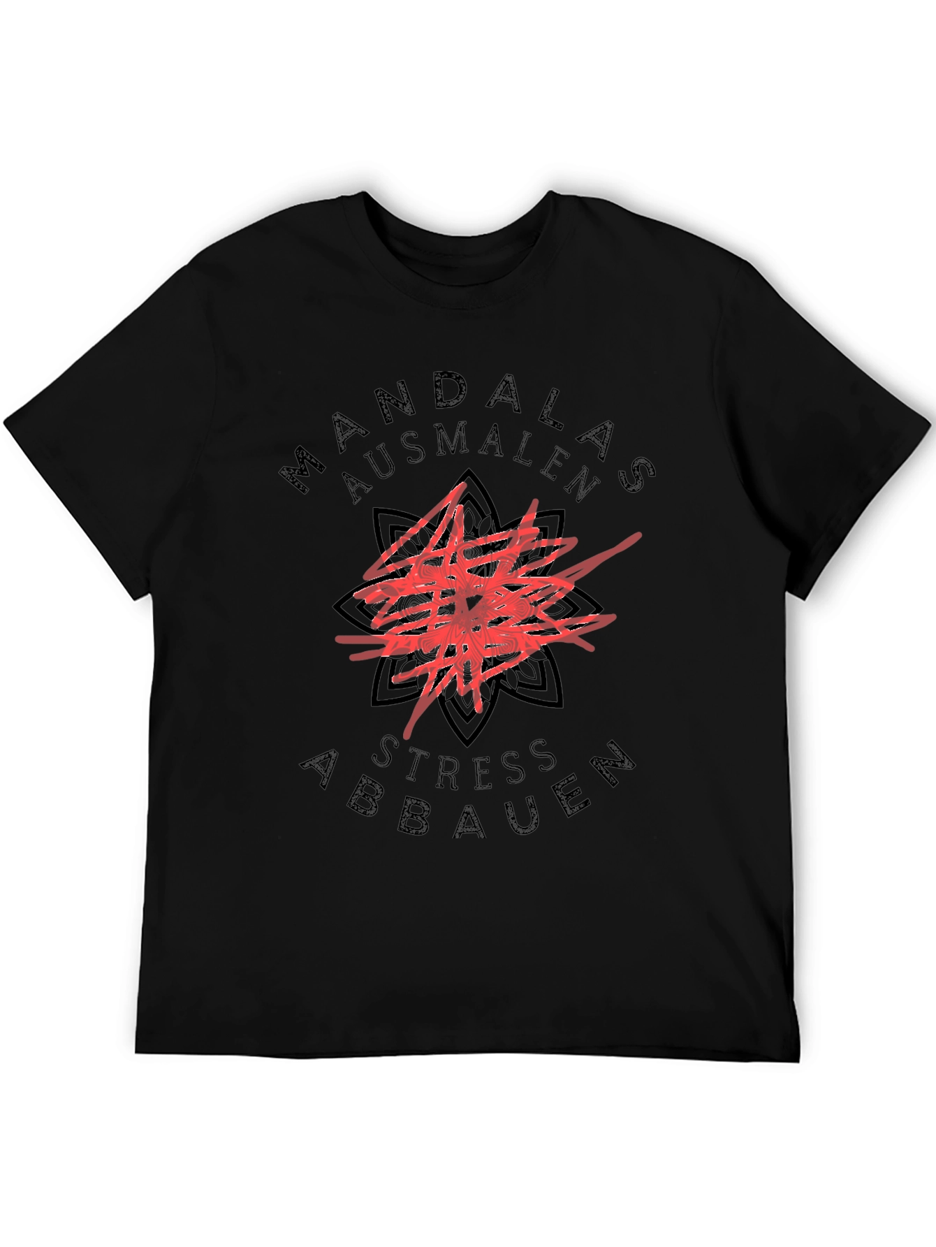 Mandala T-Shirt - Stress Abbauen Ausmalen