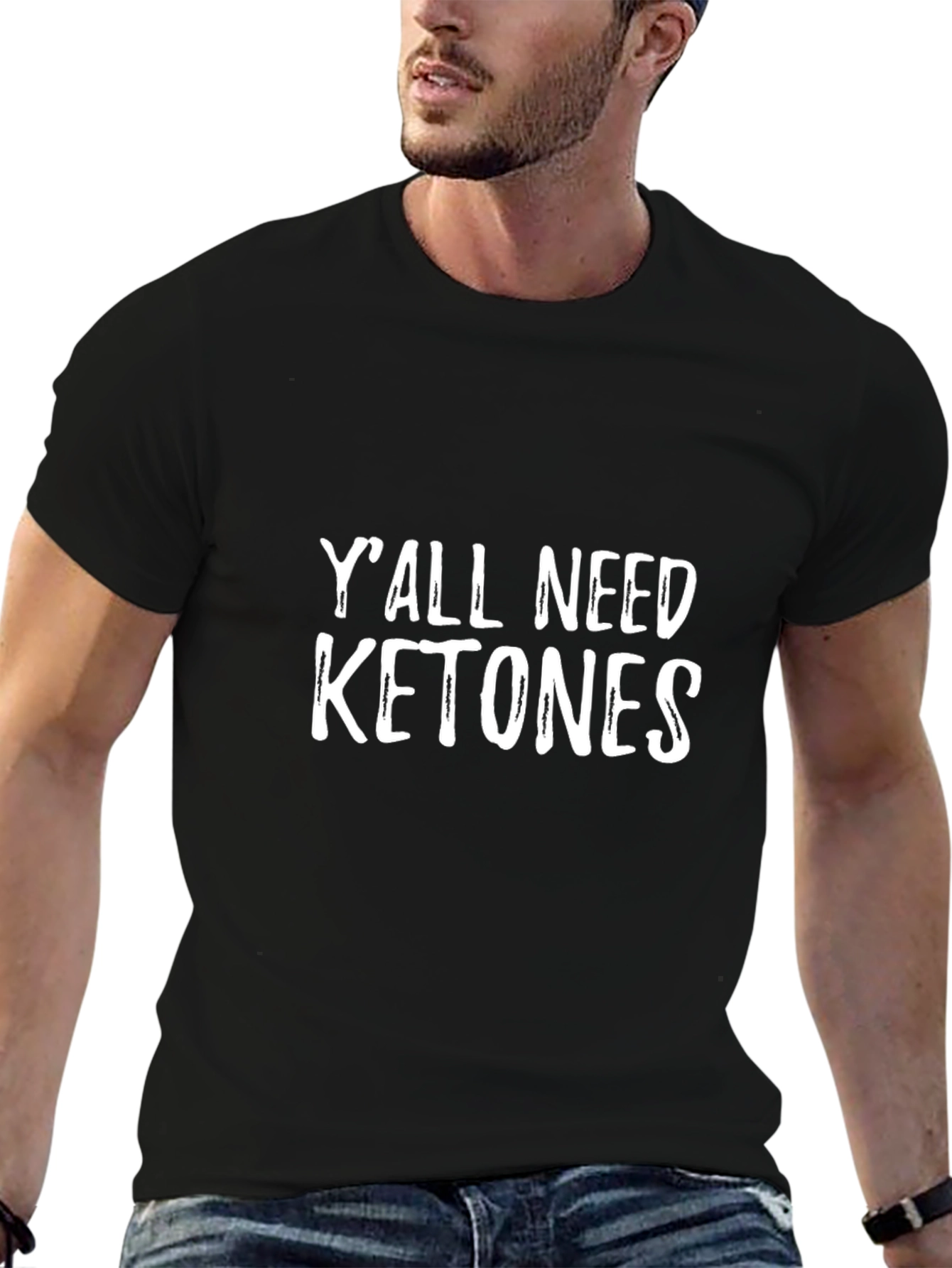 Yall Need Ketones Black Graphic T-Shirt