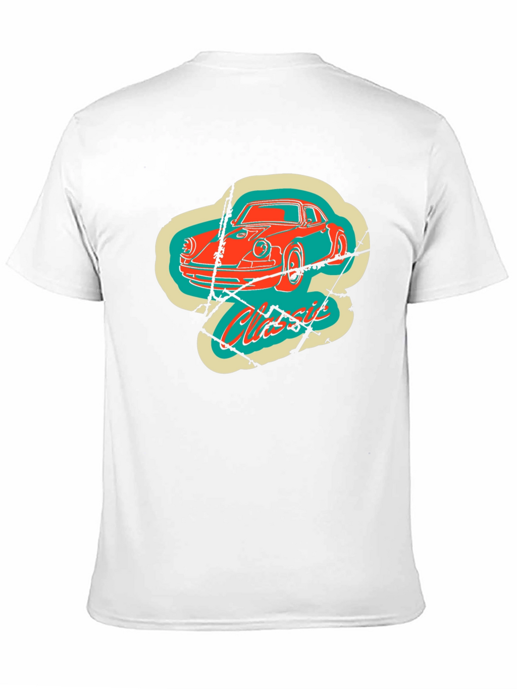 Classic Car Graphic Tee - Retro Style Black T-Shirt