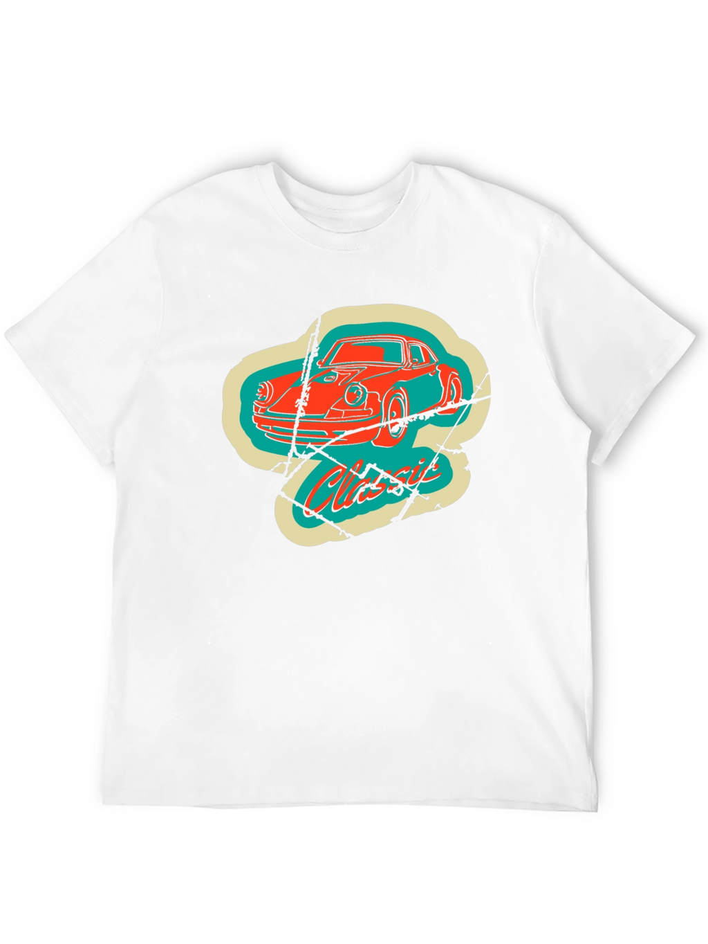 Classic Car Graphic Tee - Retro Style Black T-Shirt