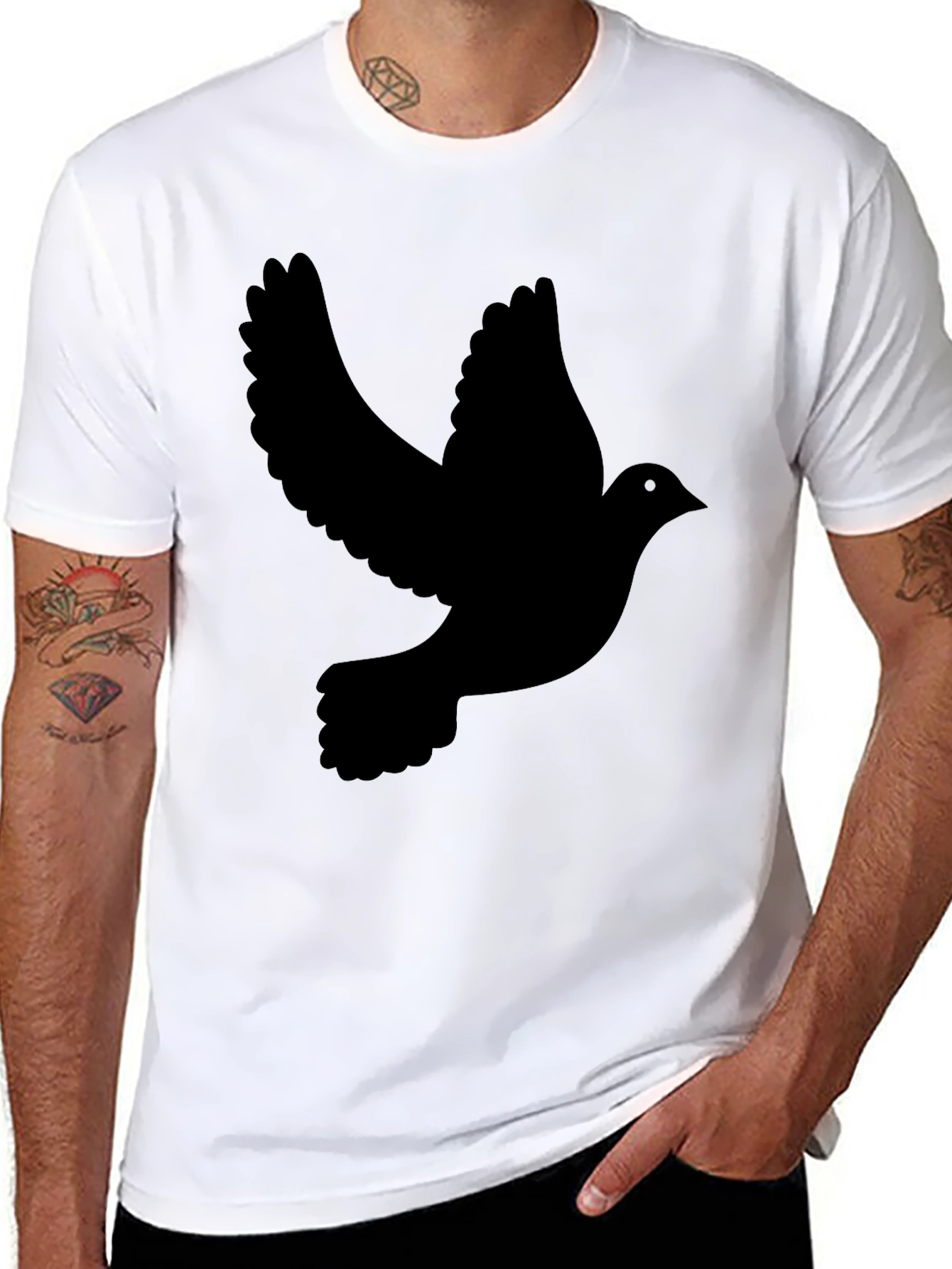 Dove Graphic Tee - Mens Black T-Shirt