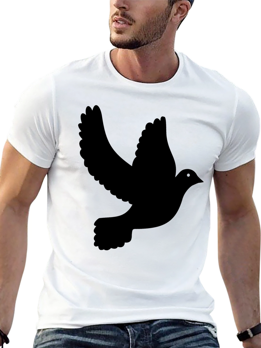 Dove Graphic Tee - Mens Black T-Shirt