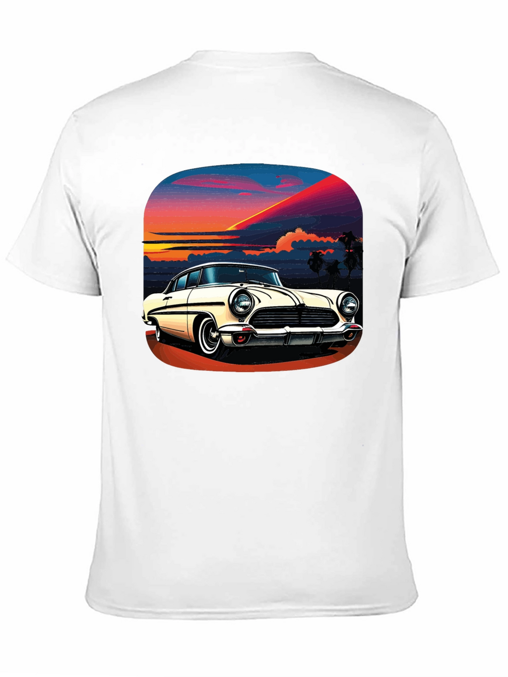 Sunset Classic Car T-Shirt - Retro Cool