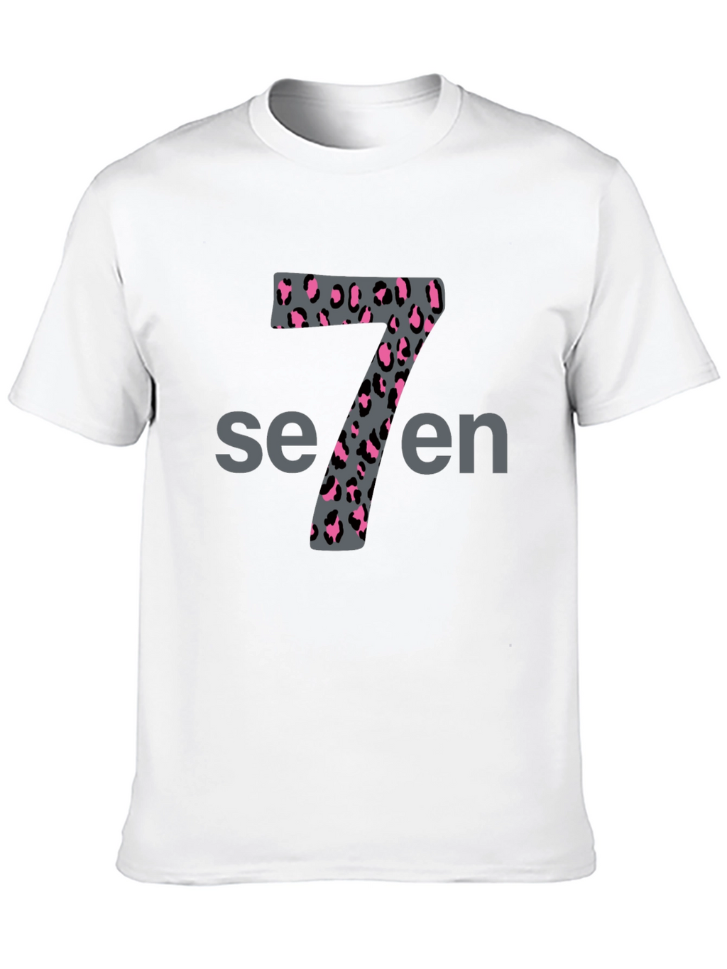 Leopard Print Number 7 Graphic Tee