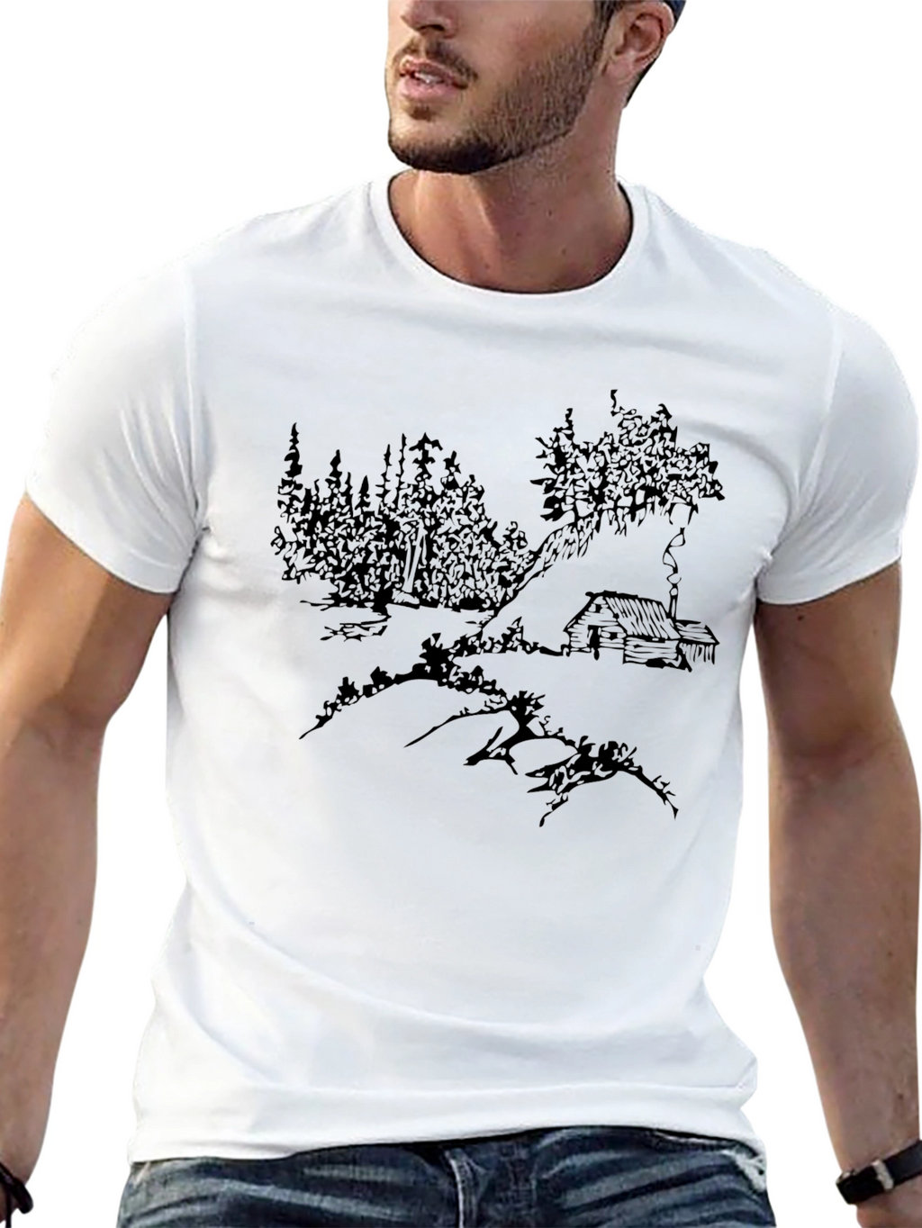 Cabin in the Woods Black Graphic Tee