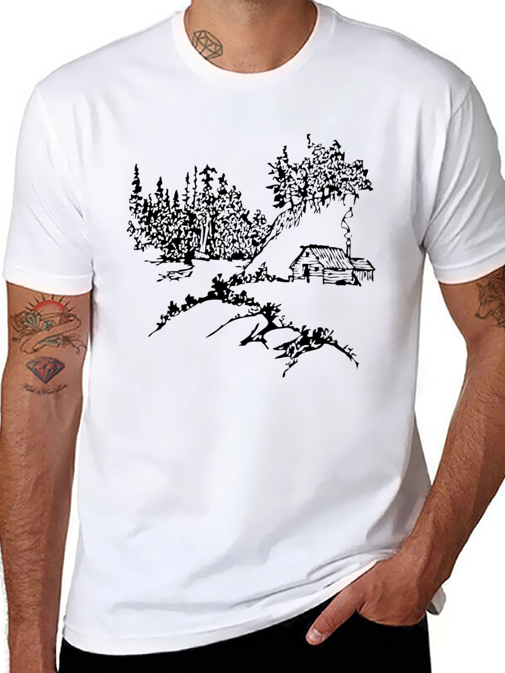 Cabin in the Woods Black Graphic Tee