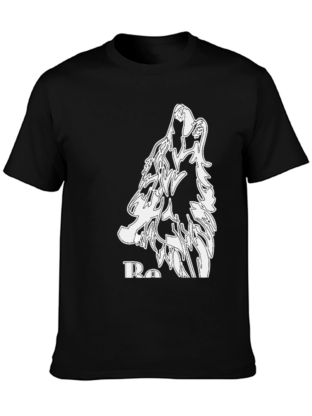 Wolf Howl Graphic Black T-Shirt