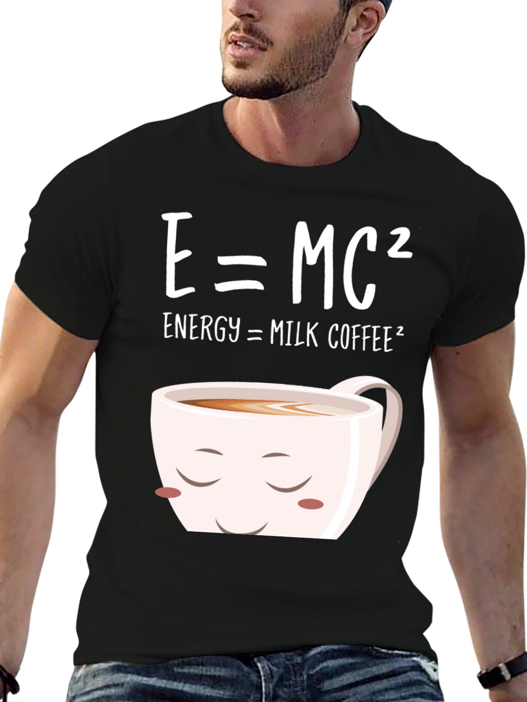 E=MC² Milk Coffee T-Shirt - Humorous Science Tee