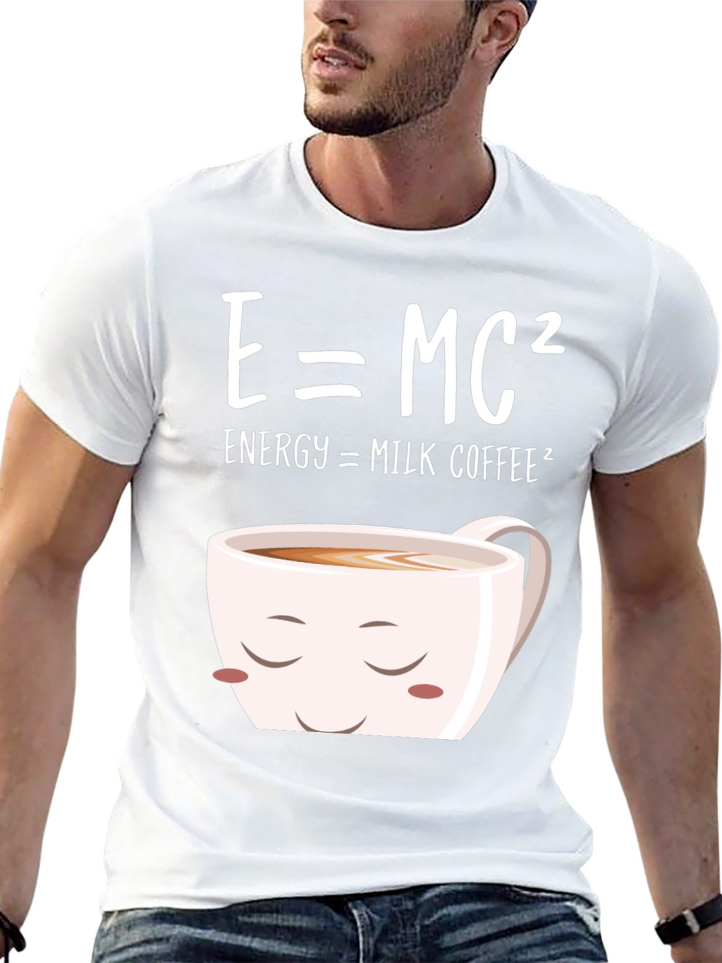 E=MC² Milk Coffee T-Shirt - Humorous Science Tee
