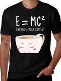 E=MC² Milk Coffee T-Shirt - Humorous Science Tee