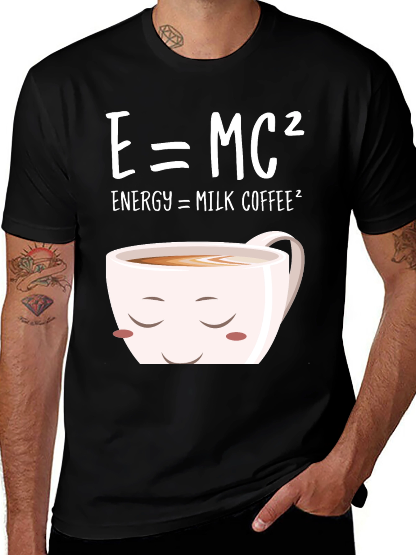 E=MC² Milk Coffee T-Shirt - Humorous Science Tee