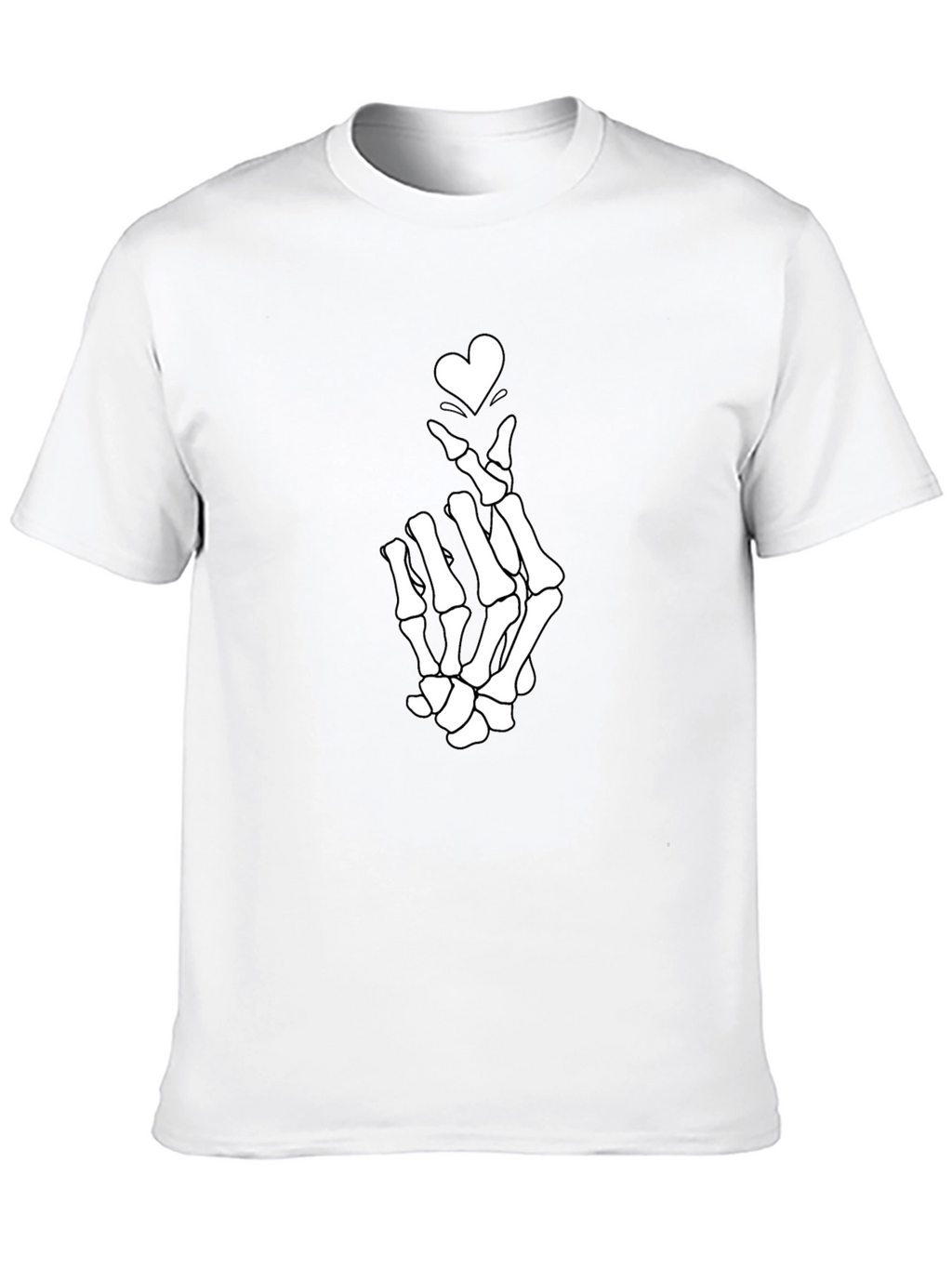 Skeleton Heart Hand T-Shirt - Unique Graphic Tee
