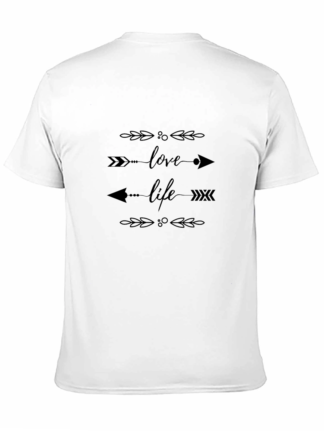 Love Life Arrow Graphic Black T-Shirt