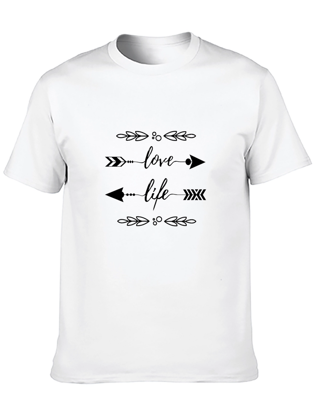 Love Life Arrow Graphic Black T-Shirt