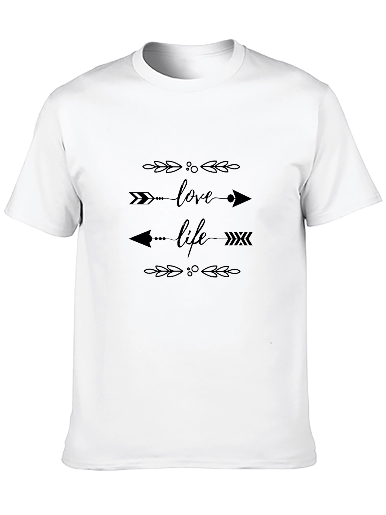 Love Life Arrow Graphic Black T-Shirt