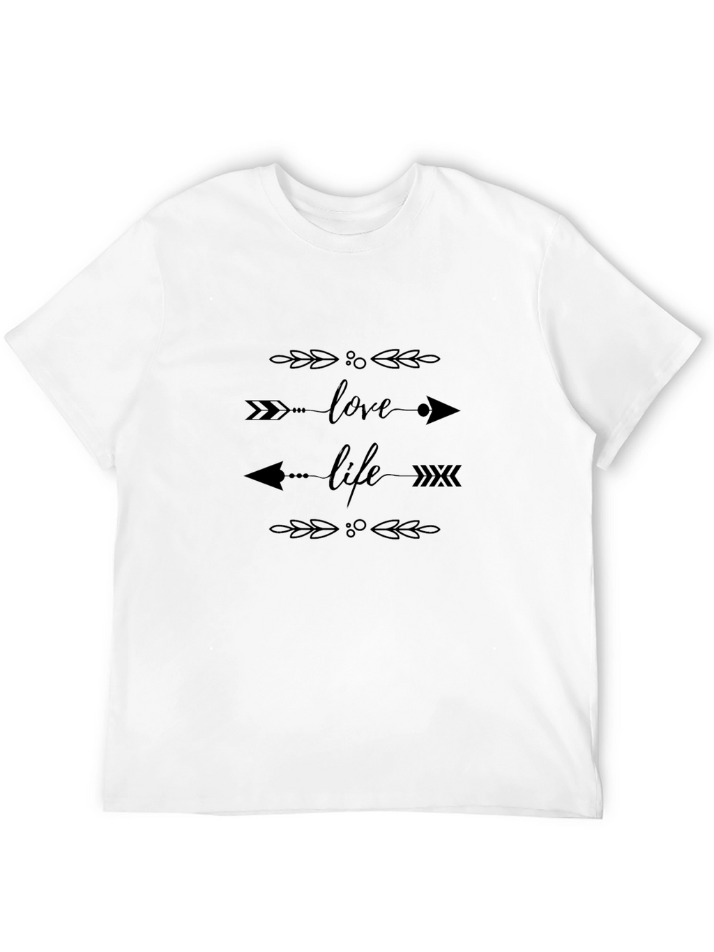 Love Life Arrow Graphic Black T-Shirt