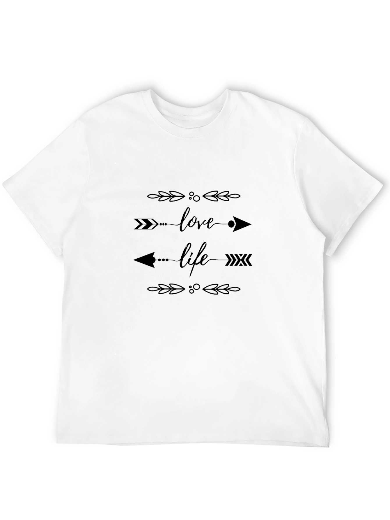 Love Life Arrow Graphic Black T-Shirt