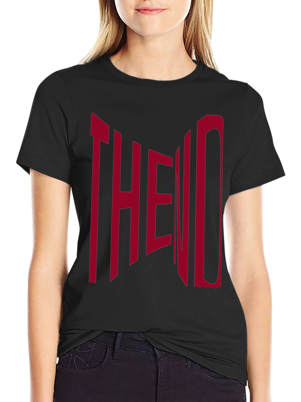 The End Graphic Print Black T-Shirt