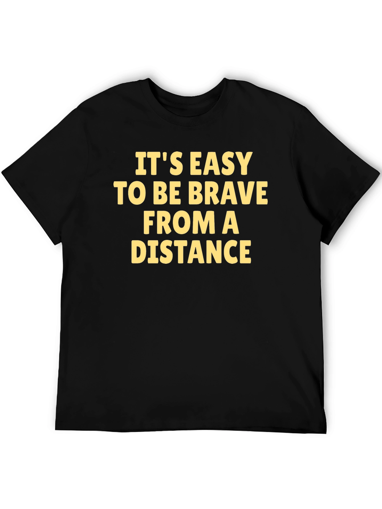 Brave From Distance Graphic T-Shirt - Black