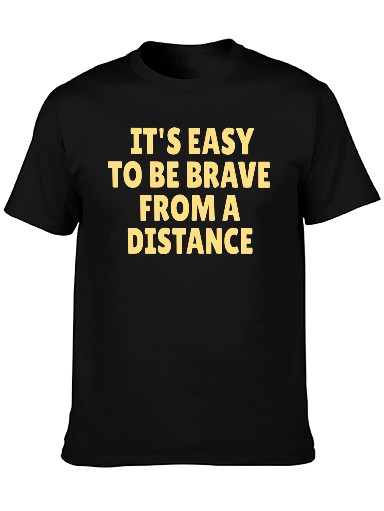 Brave From Distance Graphic T-Shirt - Black
