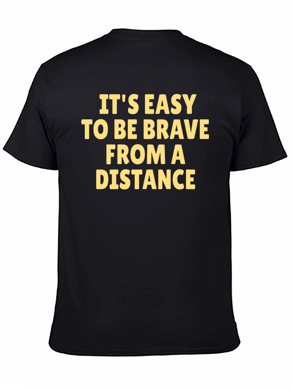 Brave From Distance Graphic T-Shirt - Black