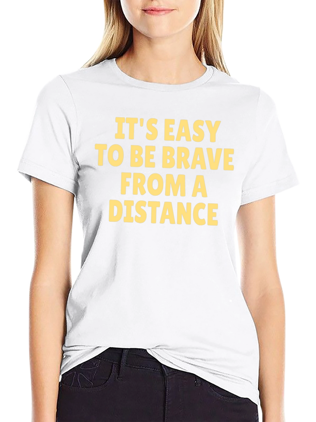 Brave From Distance Graphic T-Shirt - Black