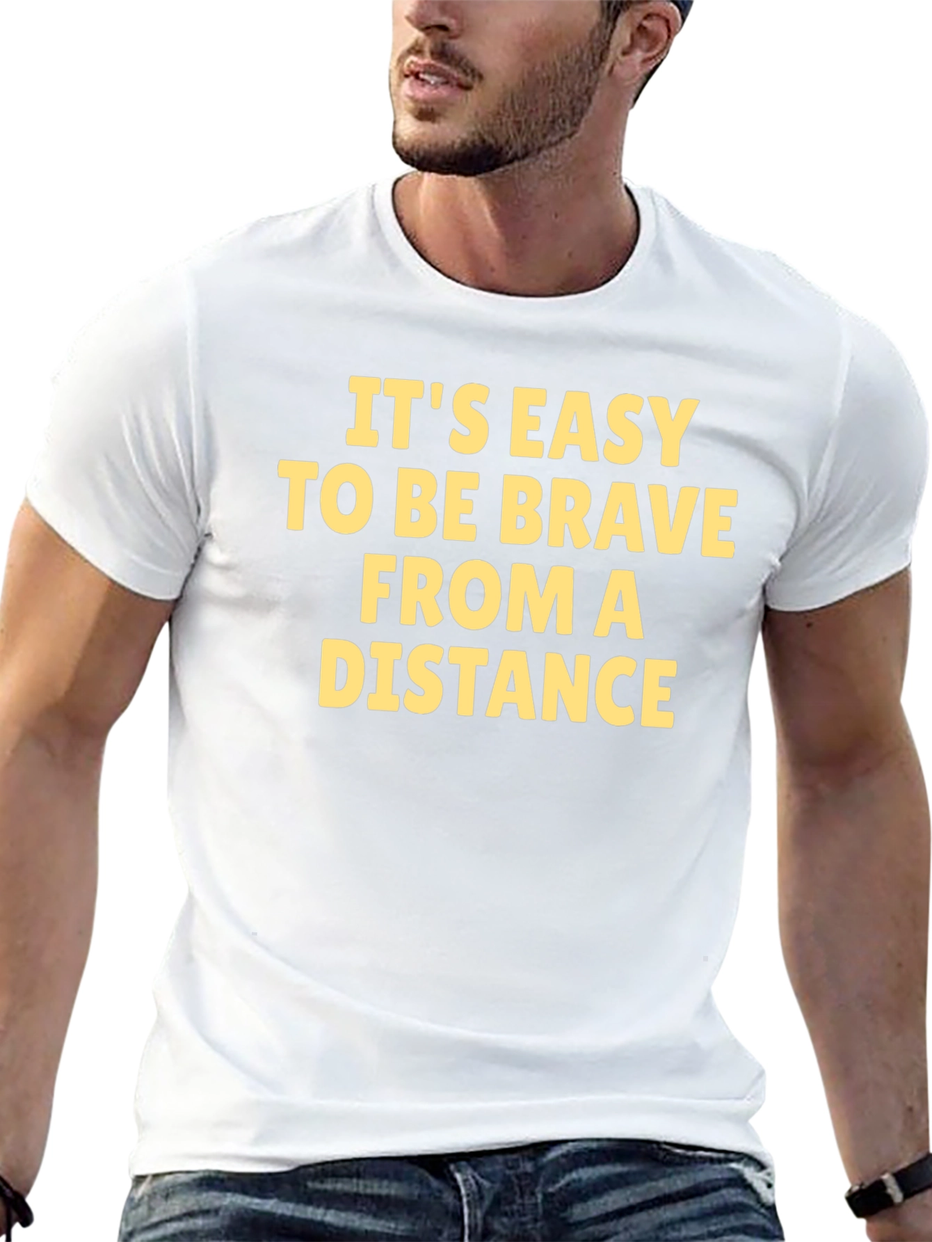 Brave From Distance Graphic T-Shirt - Black