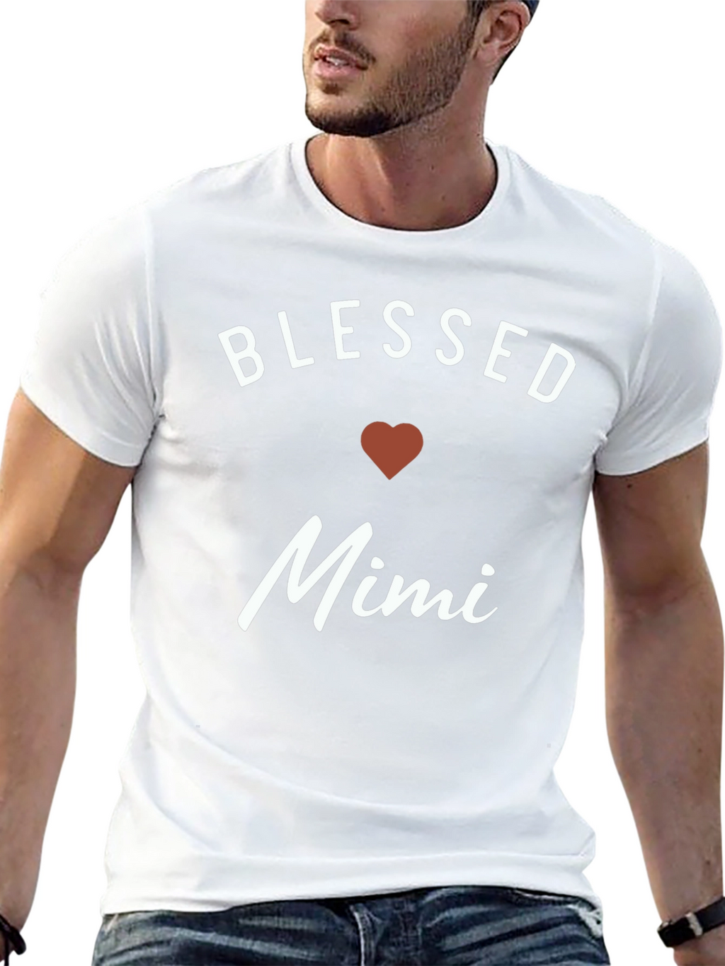 Blessed Mimi T-Shirt - Heart Graphic