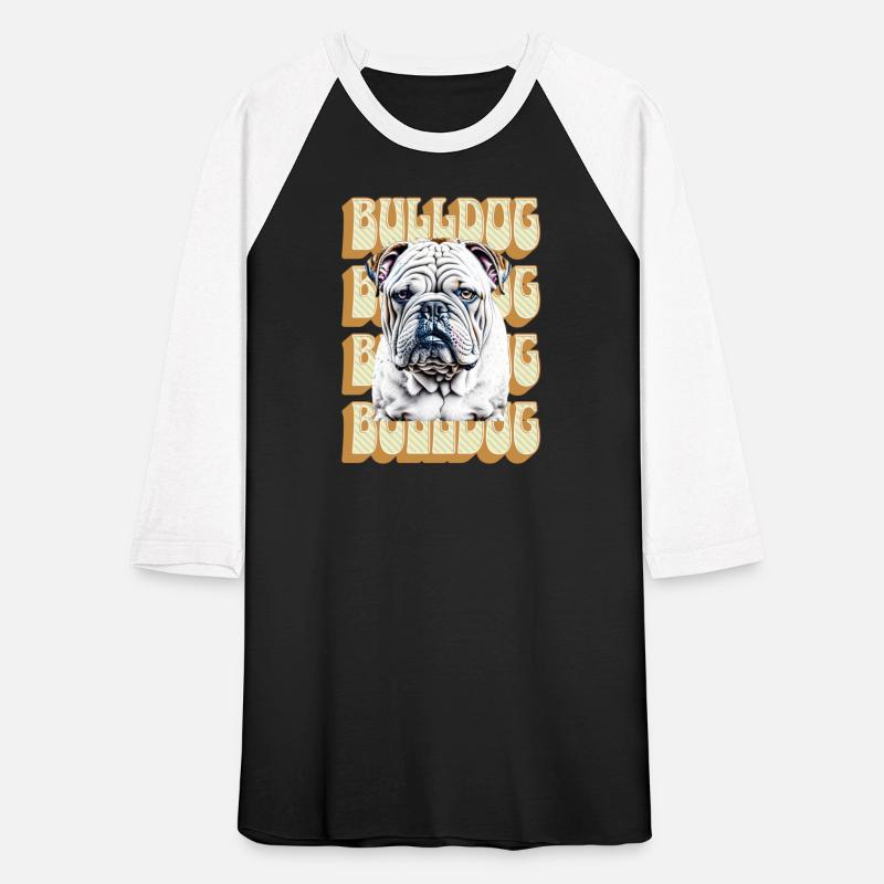 White Bulldog in Retro Font