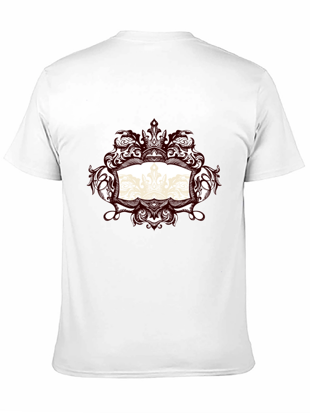 Ornate Crown Graphic Black T-Shirt