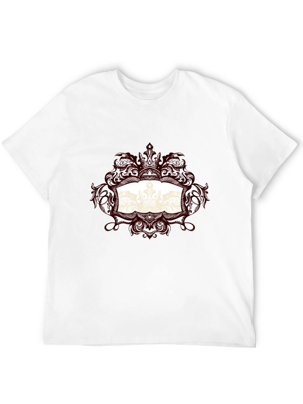 Ornate Crown Graphic Black T-Shirt