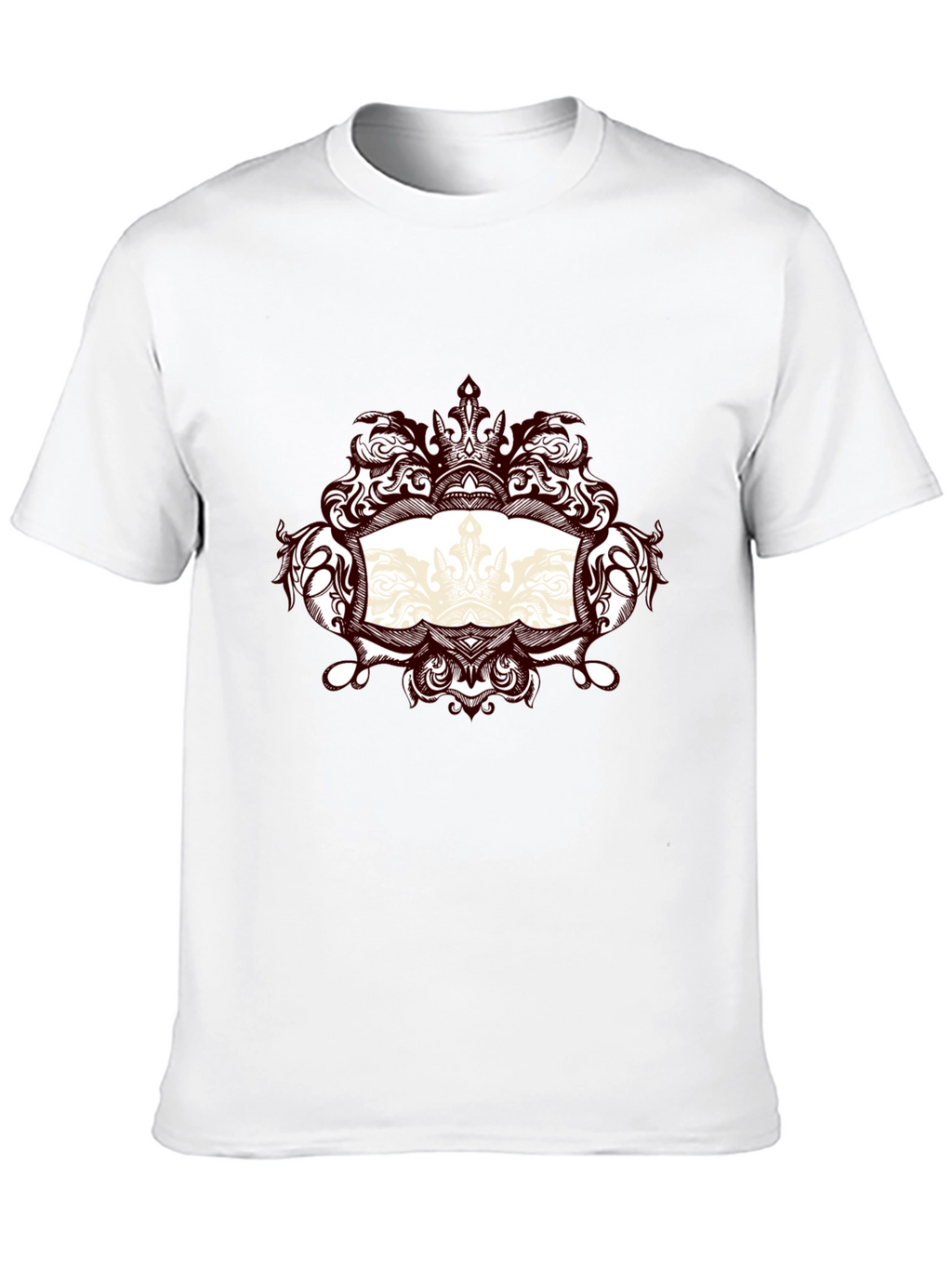 Ornate Crown Graphic Black T-Shirt