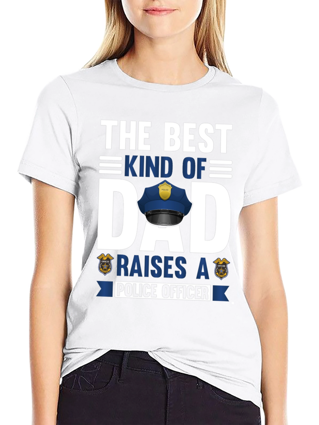 Best Kind of Dad Police Officer Graphic T-Shirt