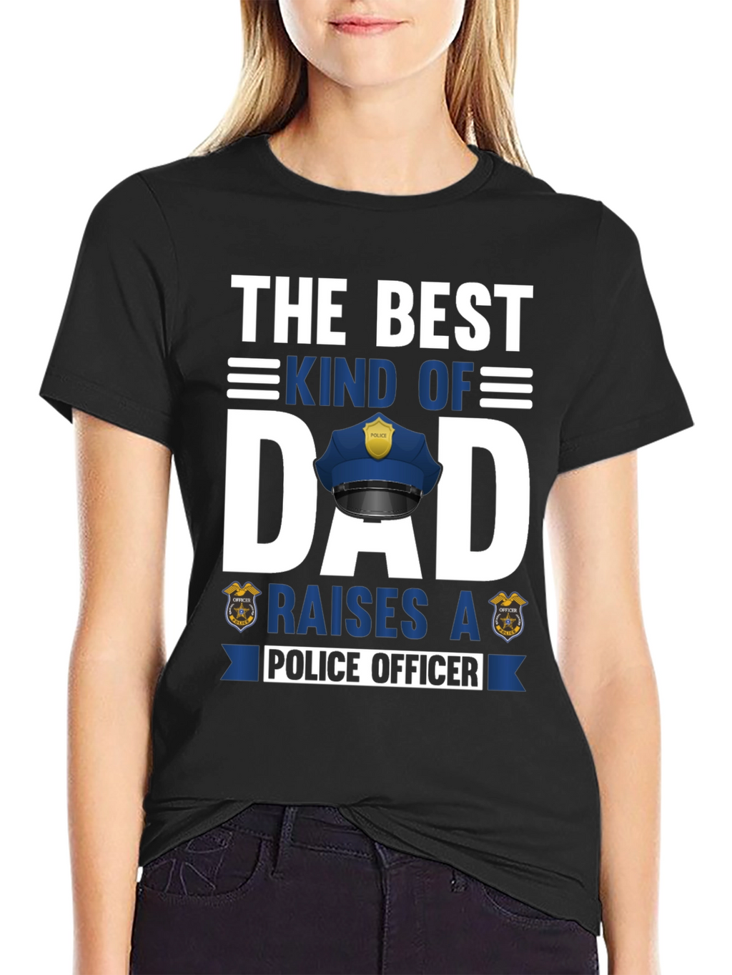 Best Kind of Dad Police Officer Graphic T-Shirt