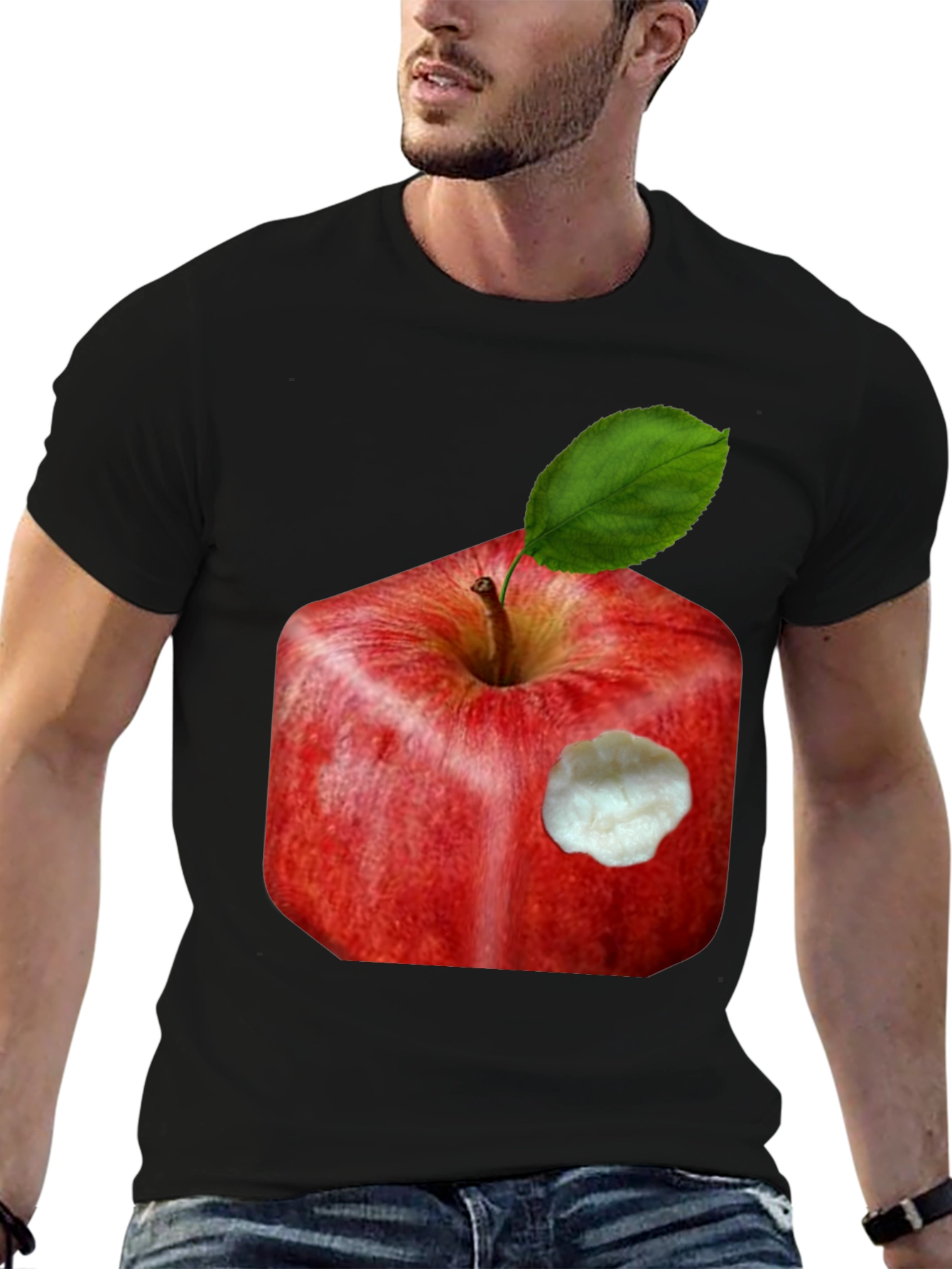 Bitten Apple Cube Graphic Tee