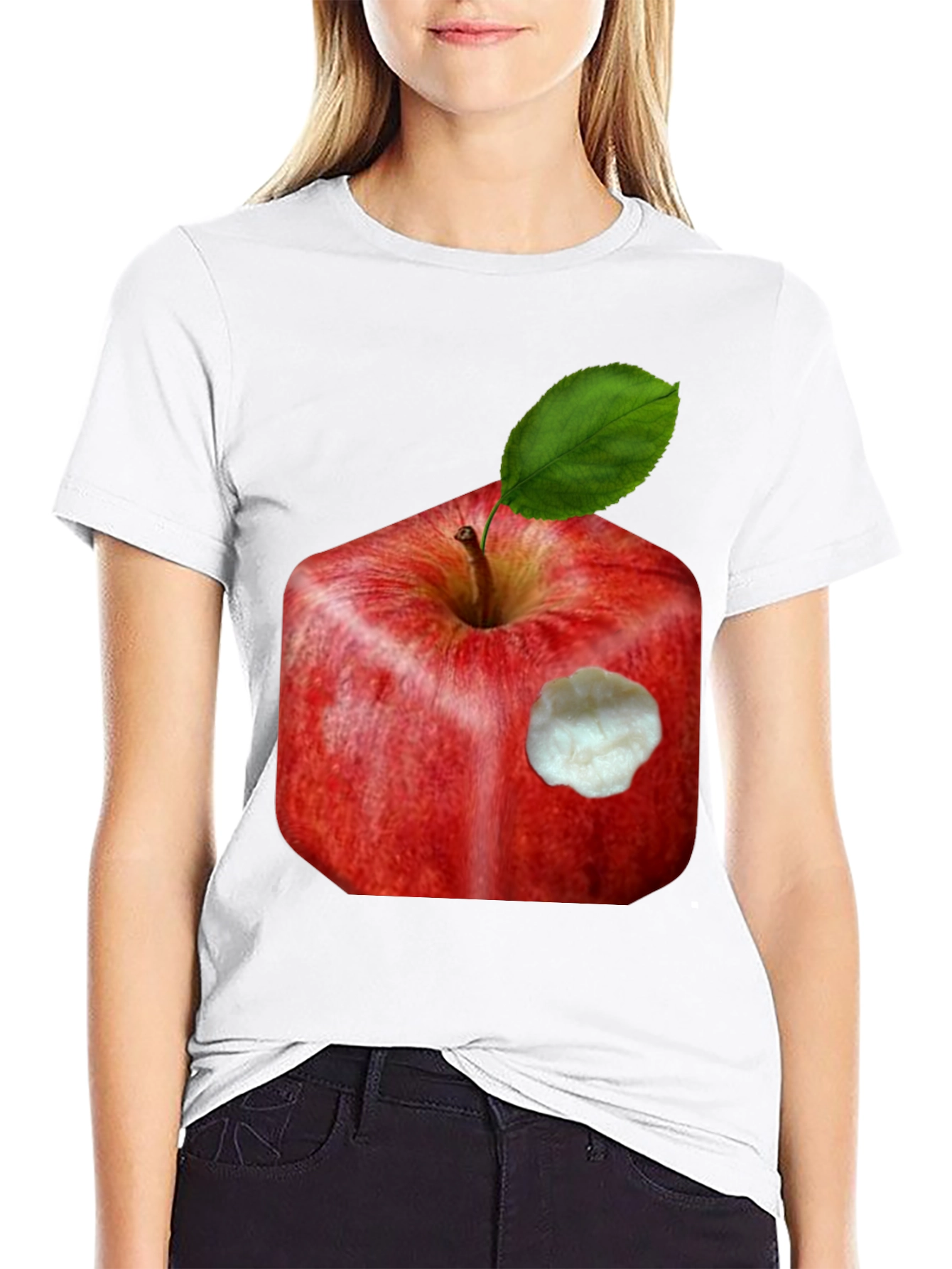 Bitten Apple Cube Graphic Tee