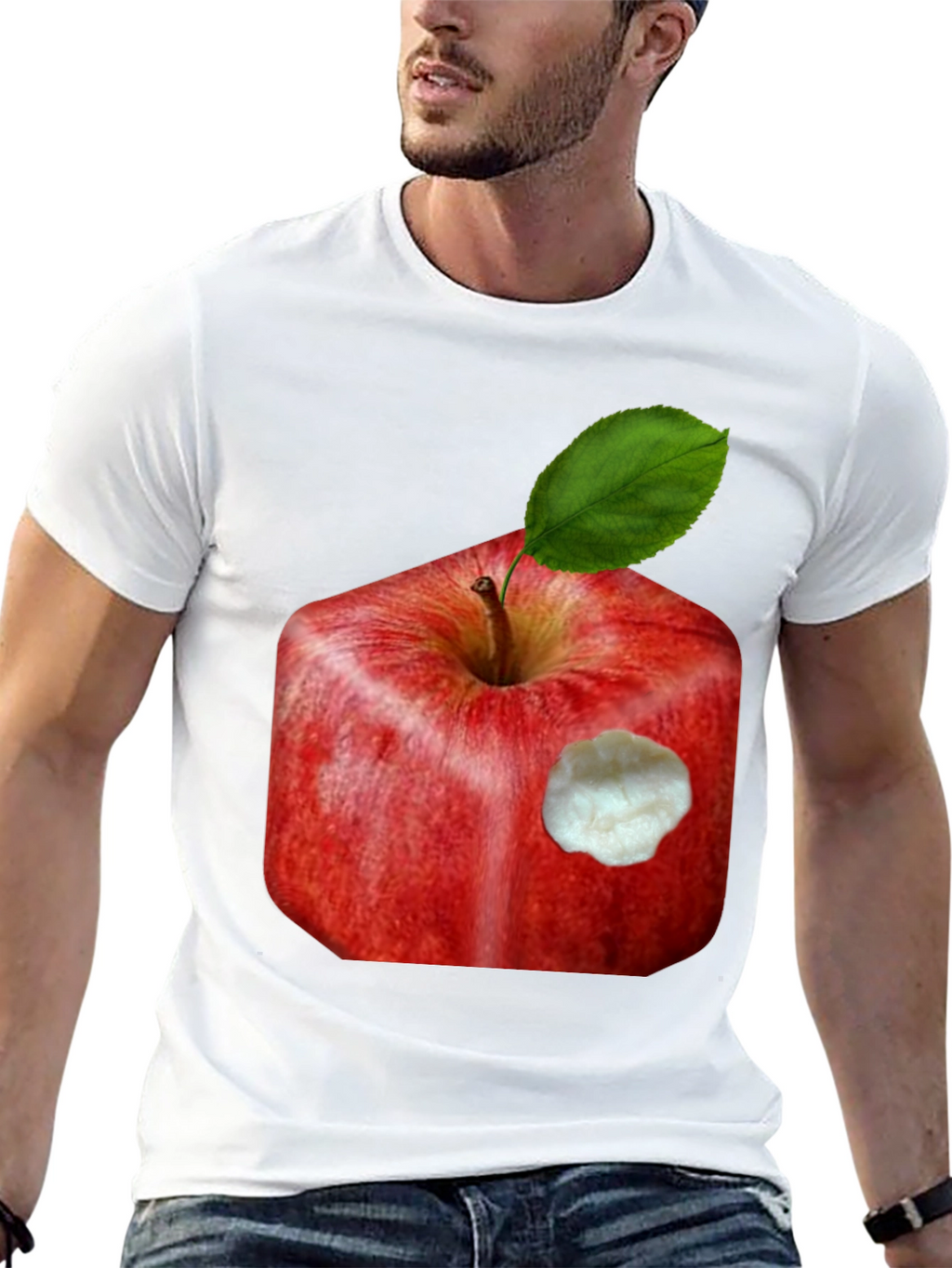 Bitten Apple Cube Graphic Tee