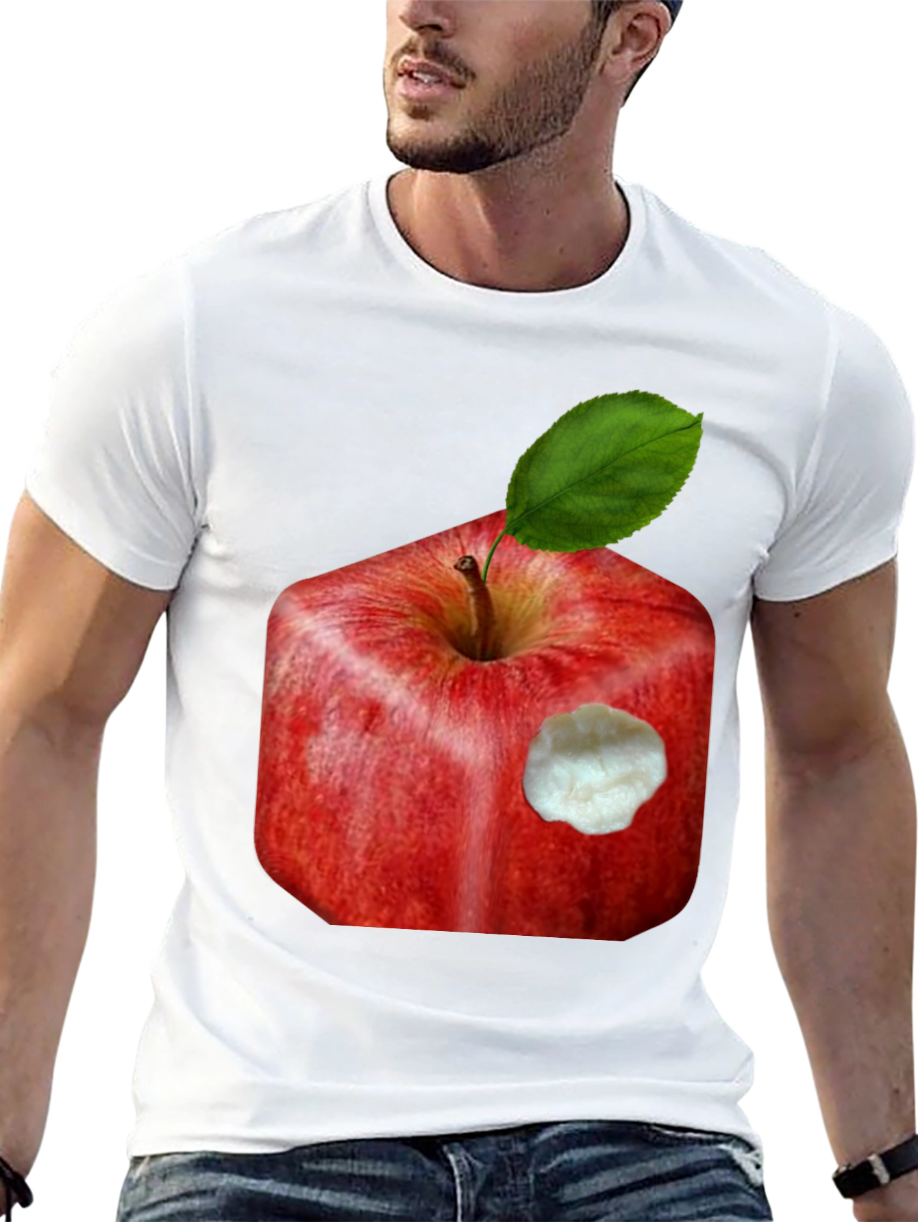 Bitten Apple Cube Graphic Tee