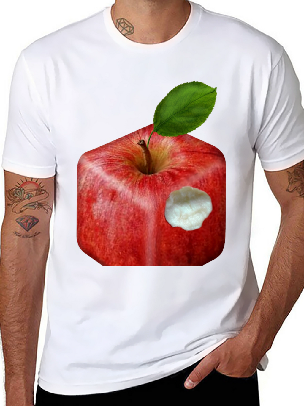Bitten Apple Cube Graphic Tee
