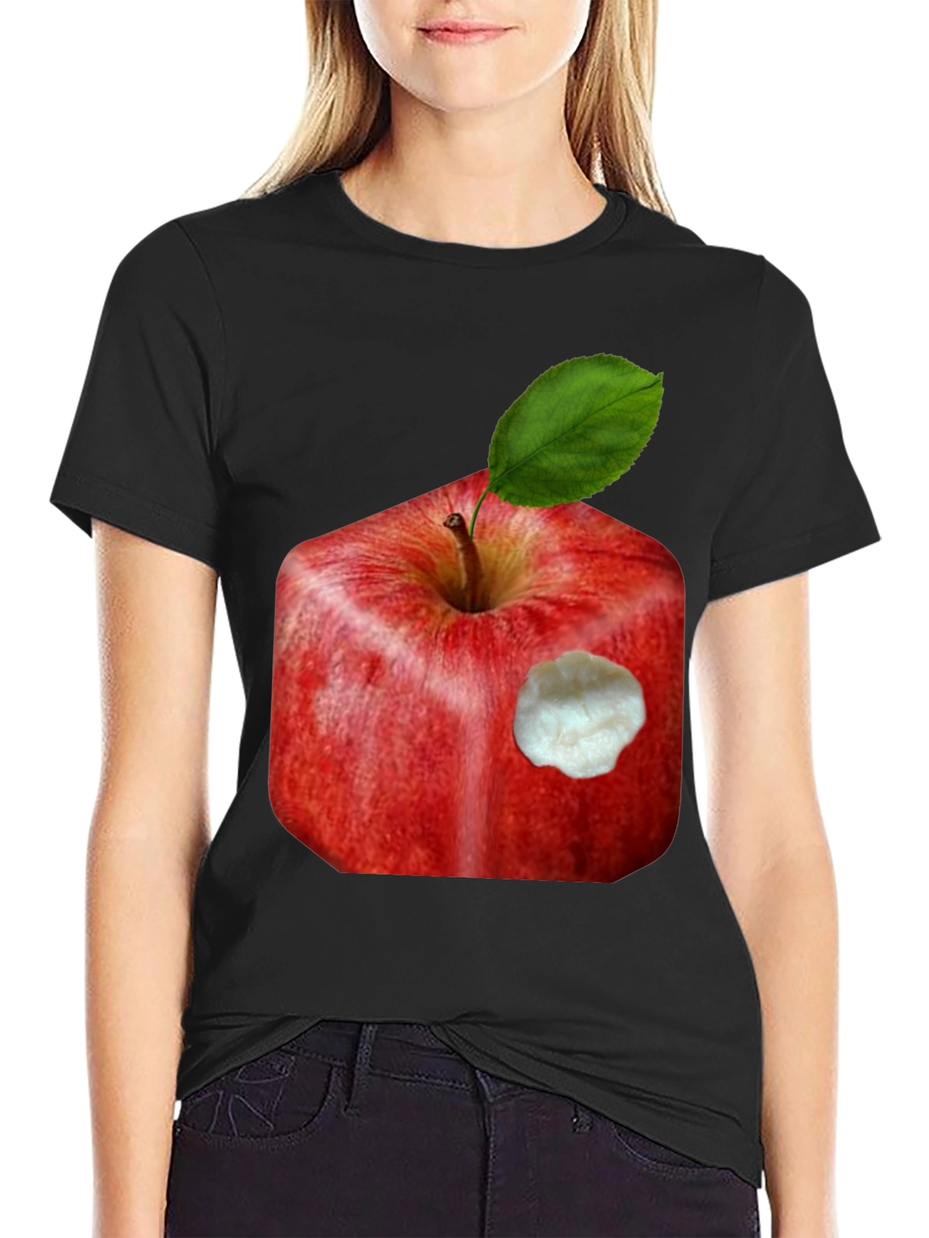 Bitten Apple Cube Graphic Tee