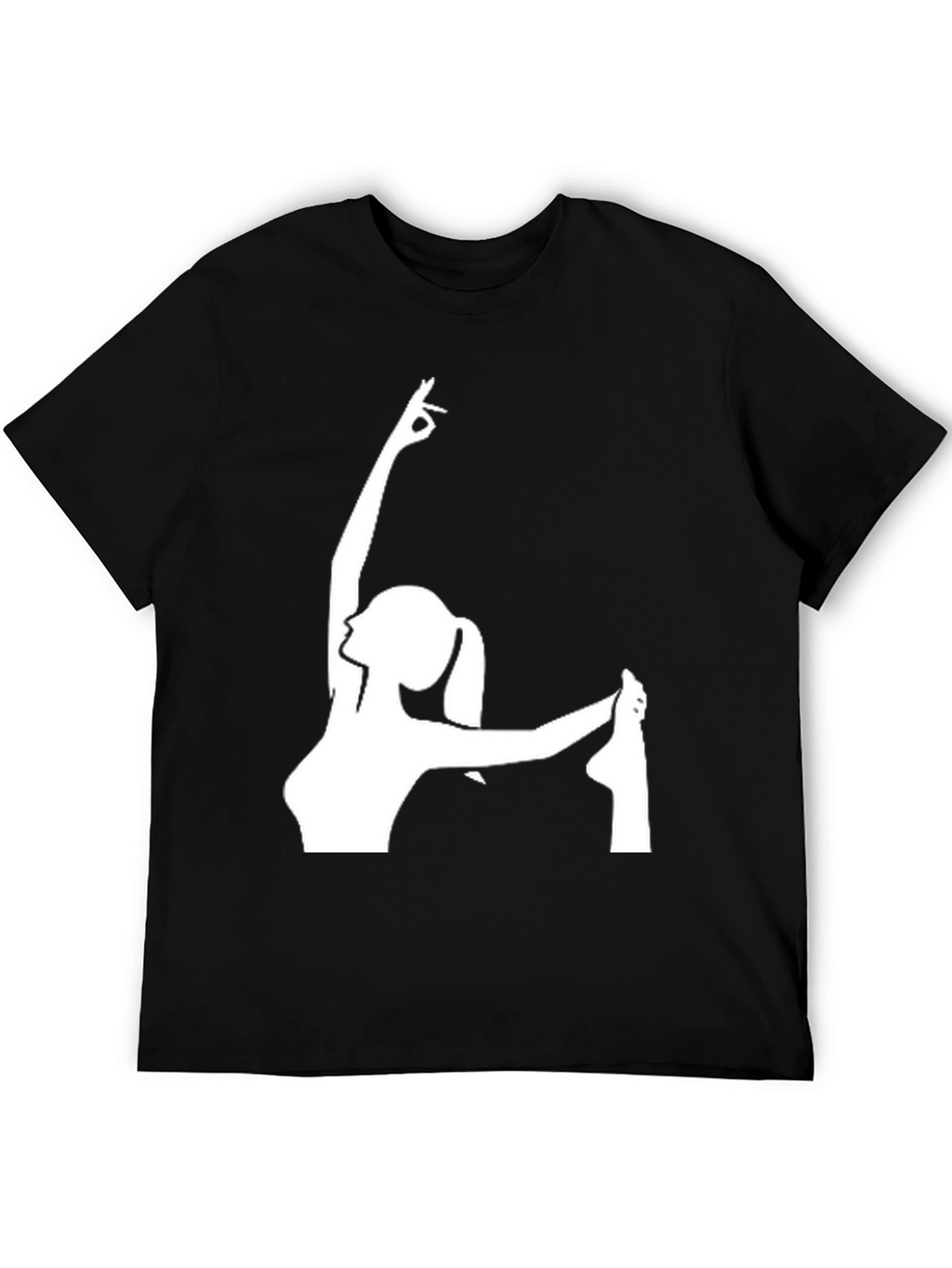 Yoga Pose Graphic Black Tee