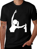 Yoga Pose Graphic Black Tee