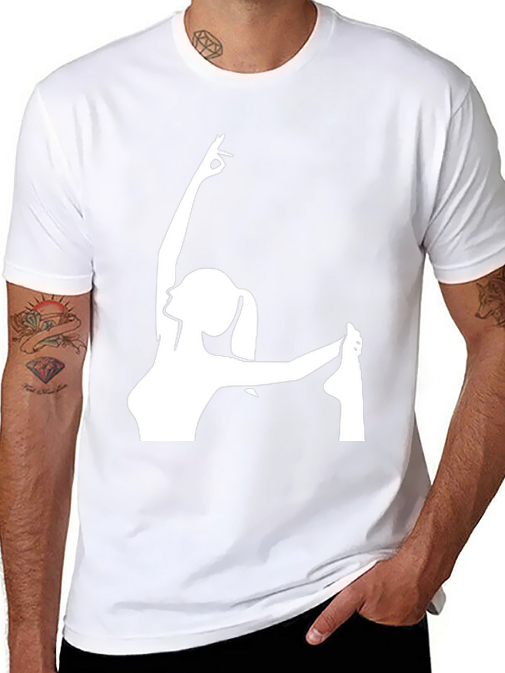 Yoga Pose Graphic Black Tee