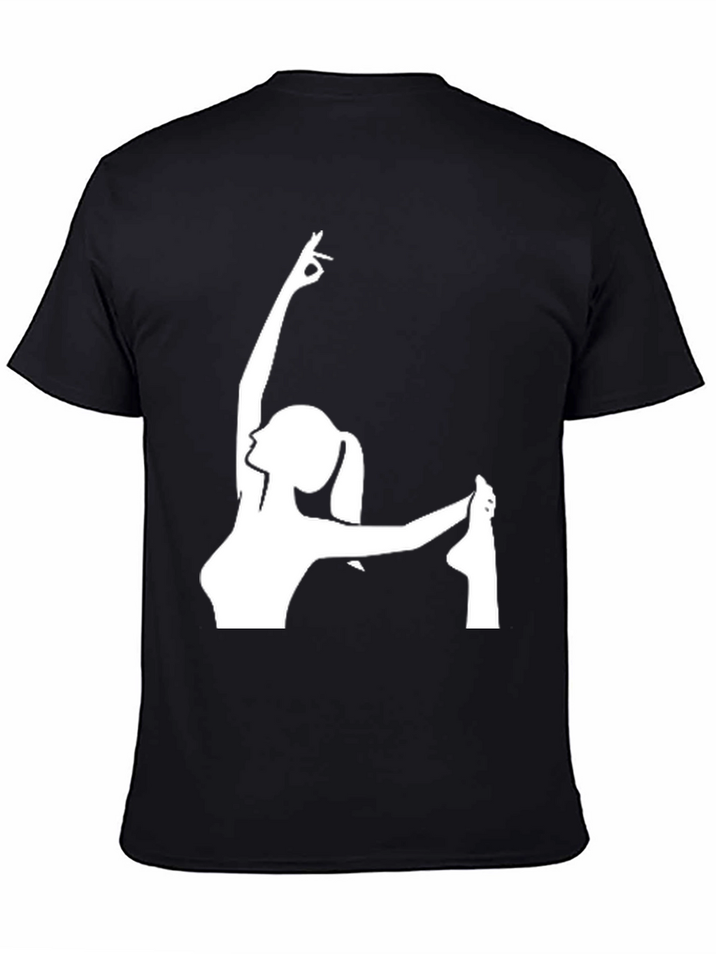 Yoga Pose Graphic Black Tee