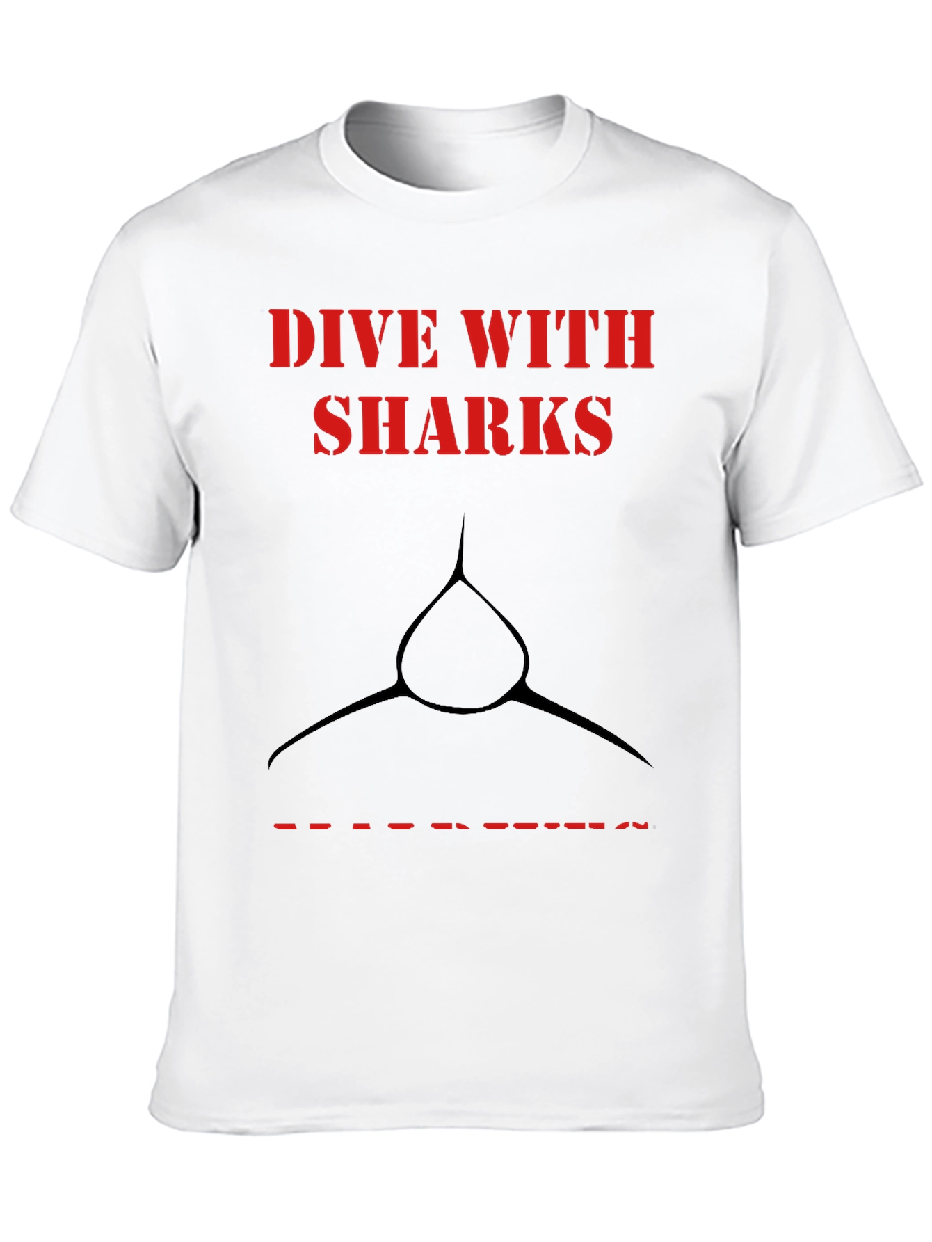 Dive with Sharks Graphic Tee - Black