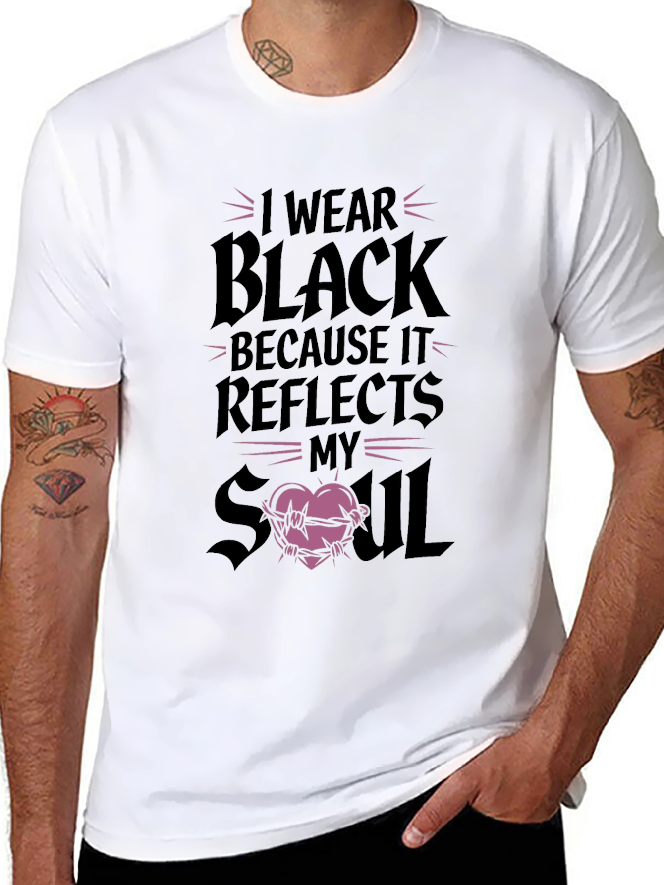 I Wear Black Reflects My Soul Graphic T-Shirt