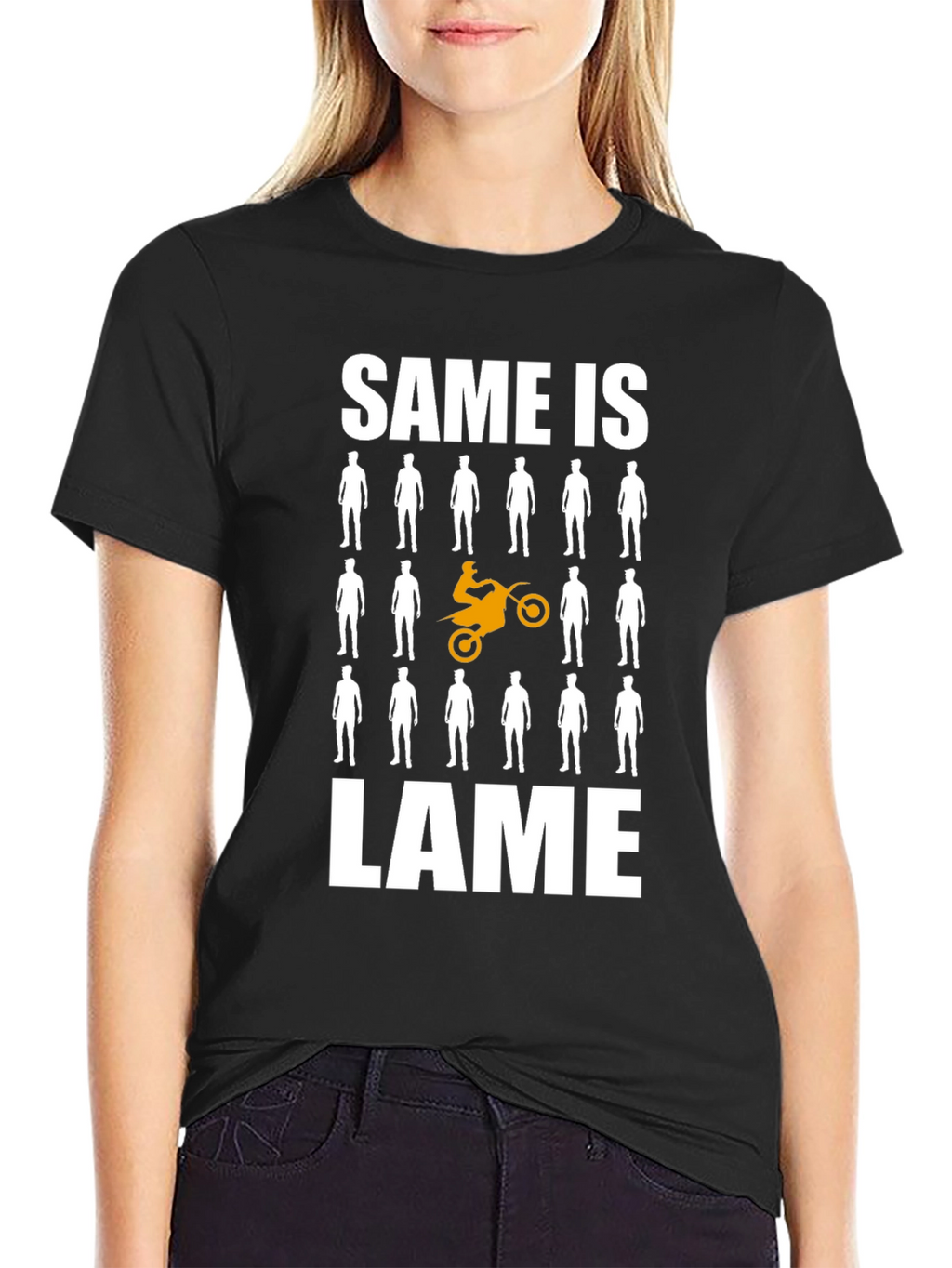 Unique Motorcycle T-Shirt - Same is Lame Design