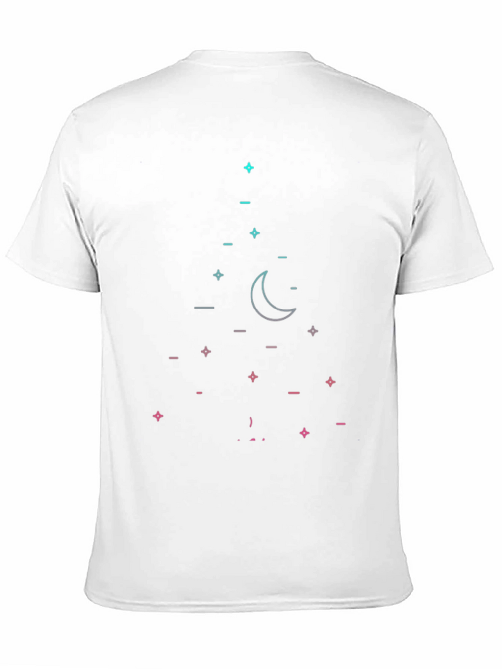 Geometric Moon & Stars Black T-Shirt
