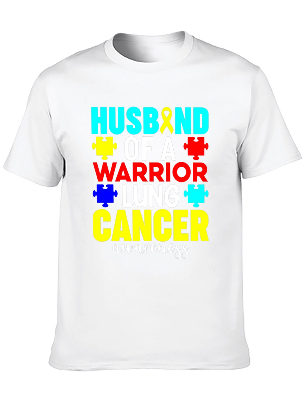 Husband of a Lung Cancer Warrior Awareness T-Shirt